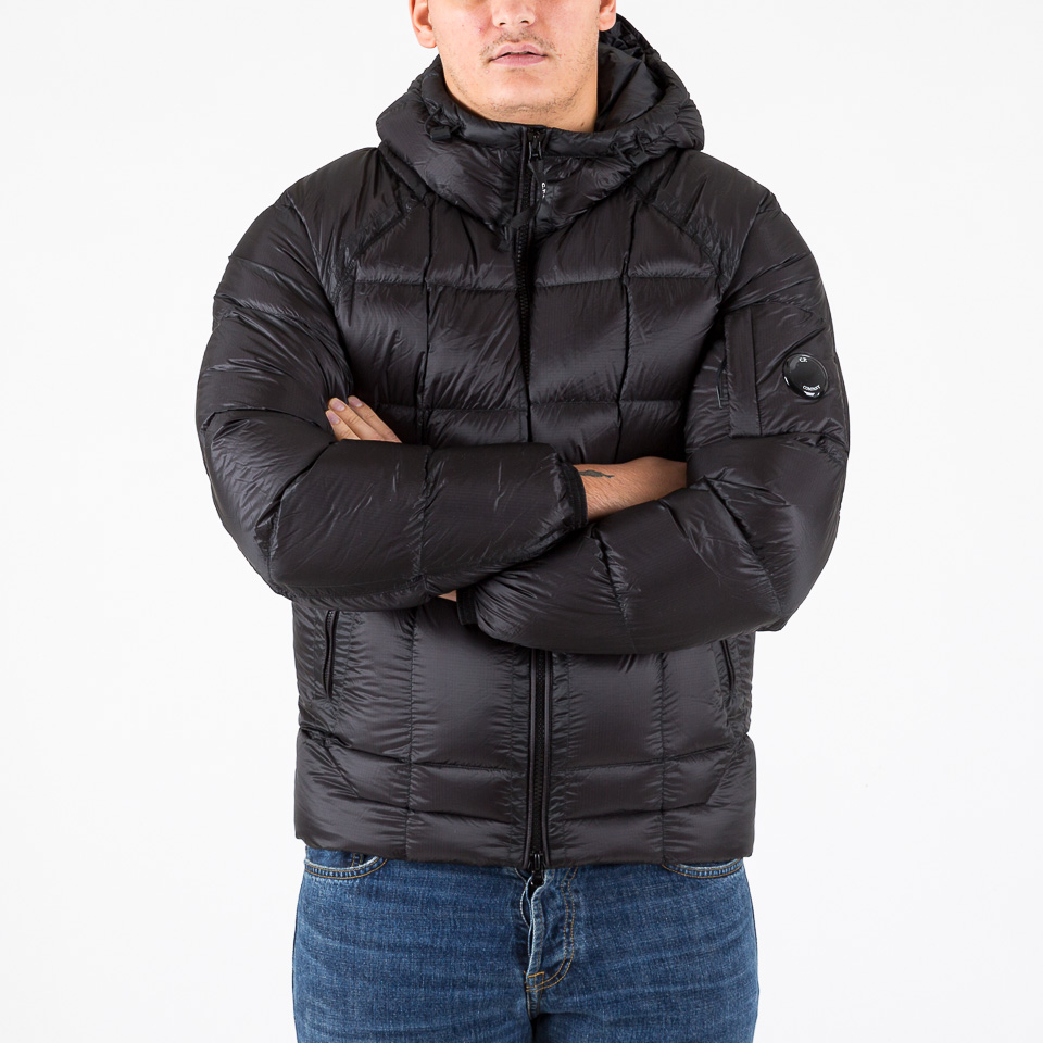 D.D. Shell Hooded Down Jacket Black - C.P. Company | The Firm Shop