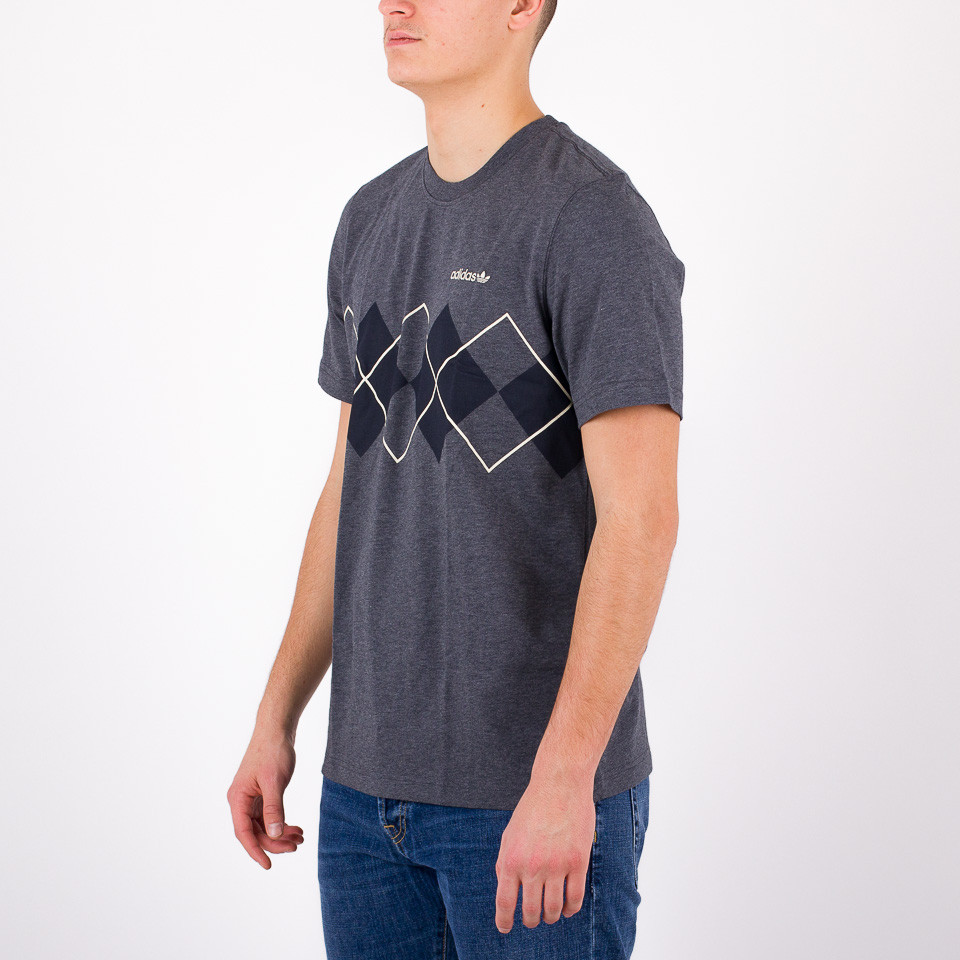 T-Shirt Argyle Dark grey - adidas Originals | The Firm Shop