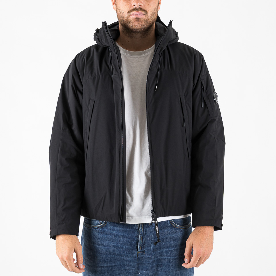 Pro-Tek Hooded Padded Jacket Black - C.P. Company | The Firm Shop