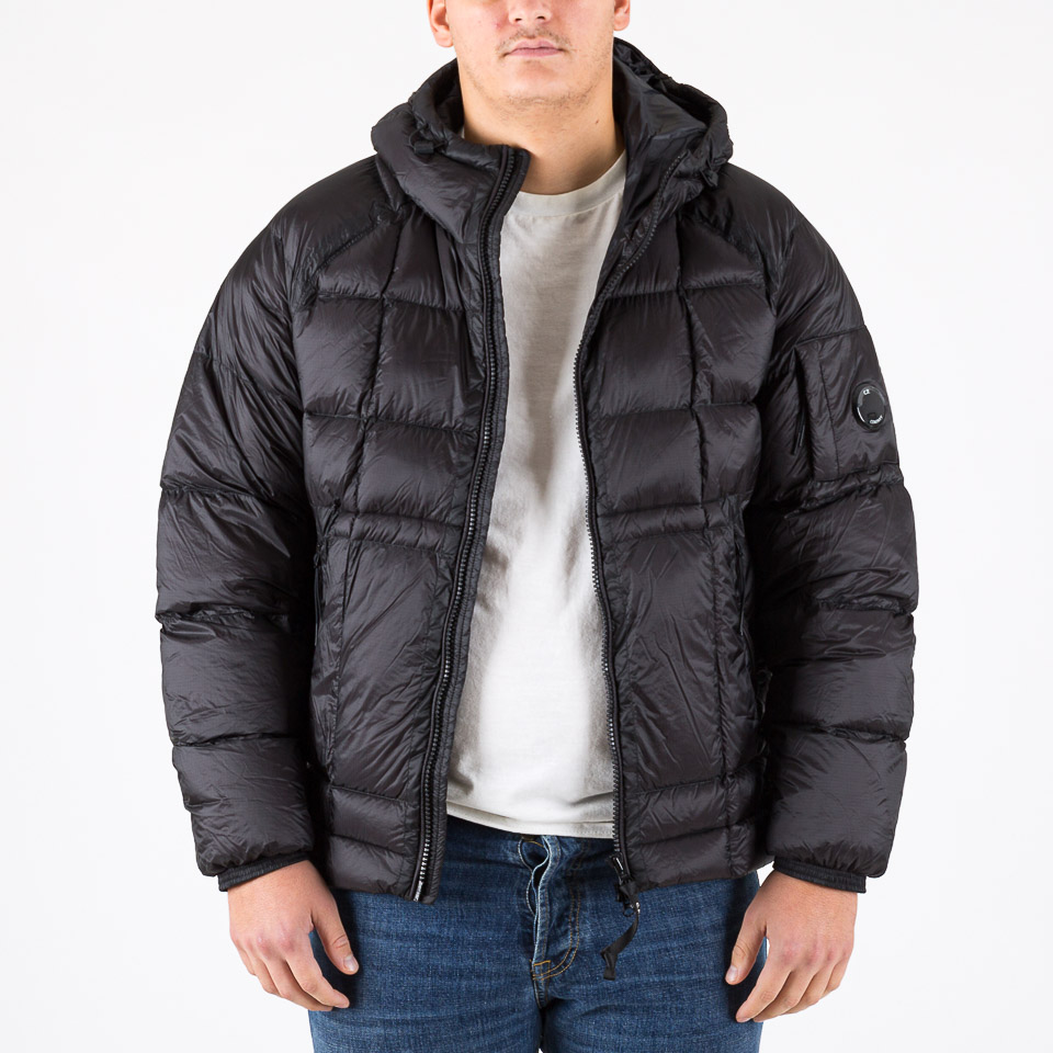 D.D. Shell Hooded Down Jacket Black - C.P. Company | The Firm Shop
