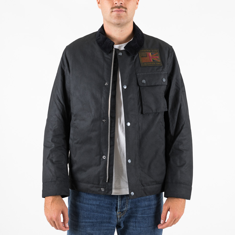 Steve McQueen Workers Wax Jacket Black - Barbour International