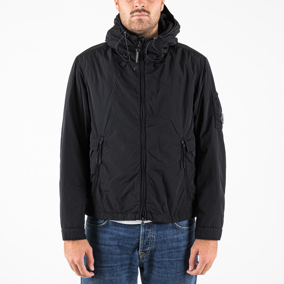 Chrome-R Hooded Padded Utility Jacket Black - C.P. Company | The